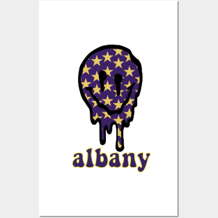 SUNY albany drippy smiley Posters and Art